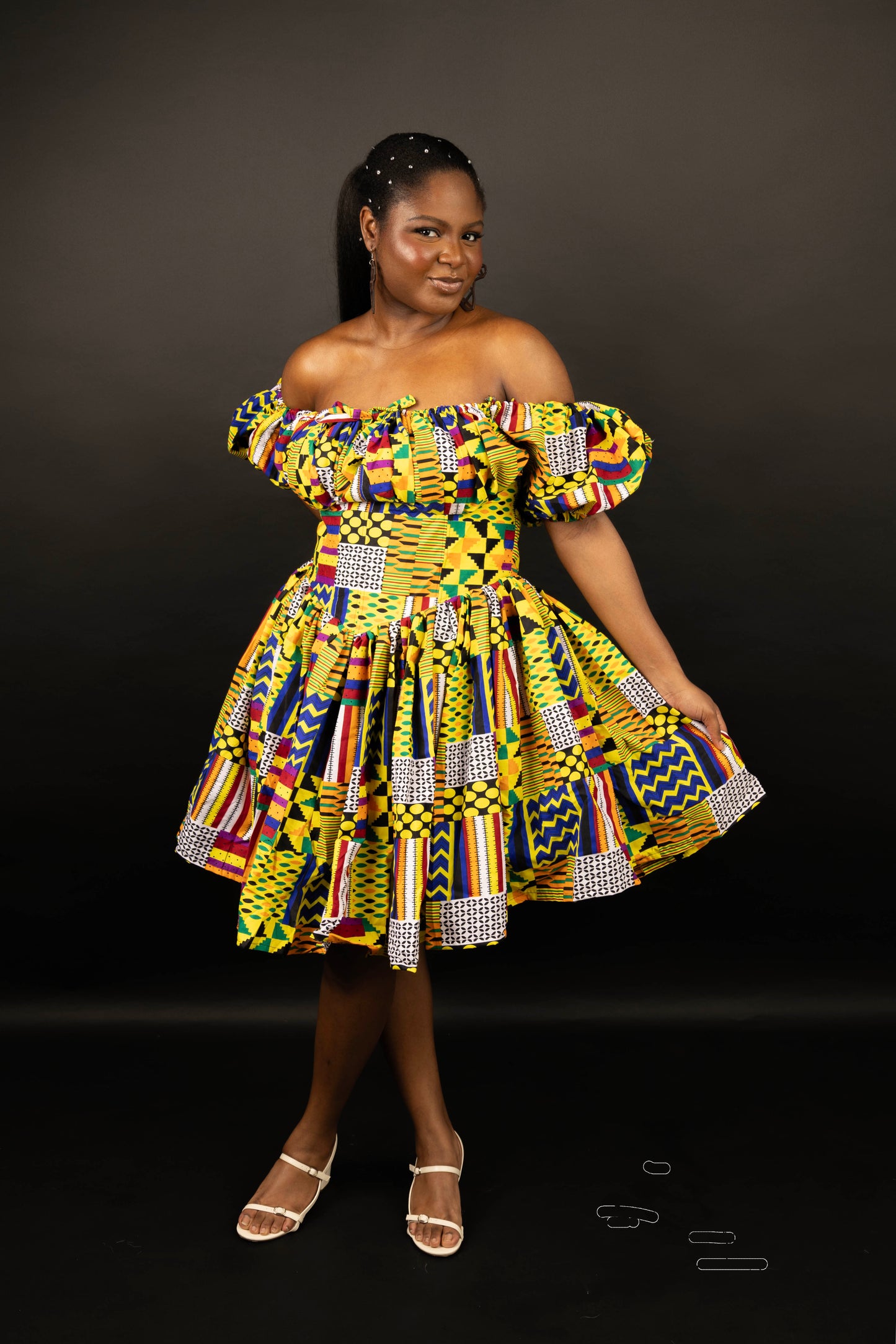 Rainbow Kente African Print Dress