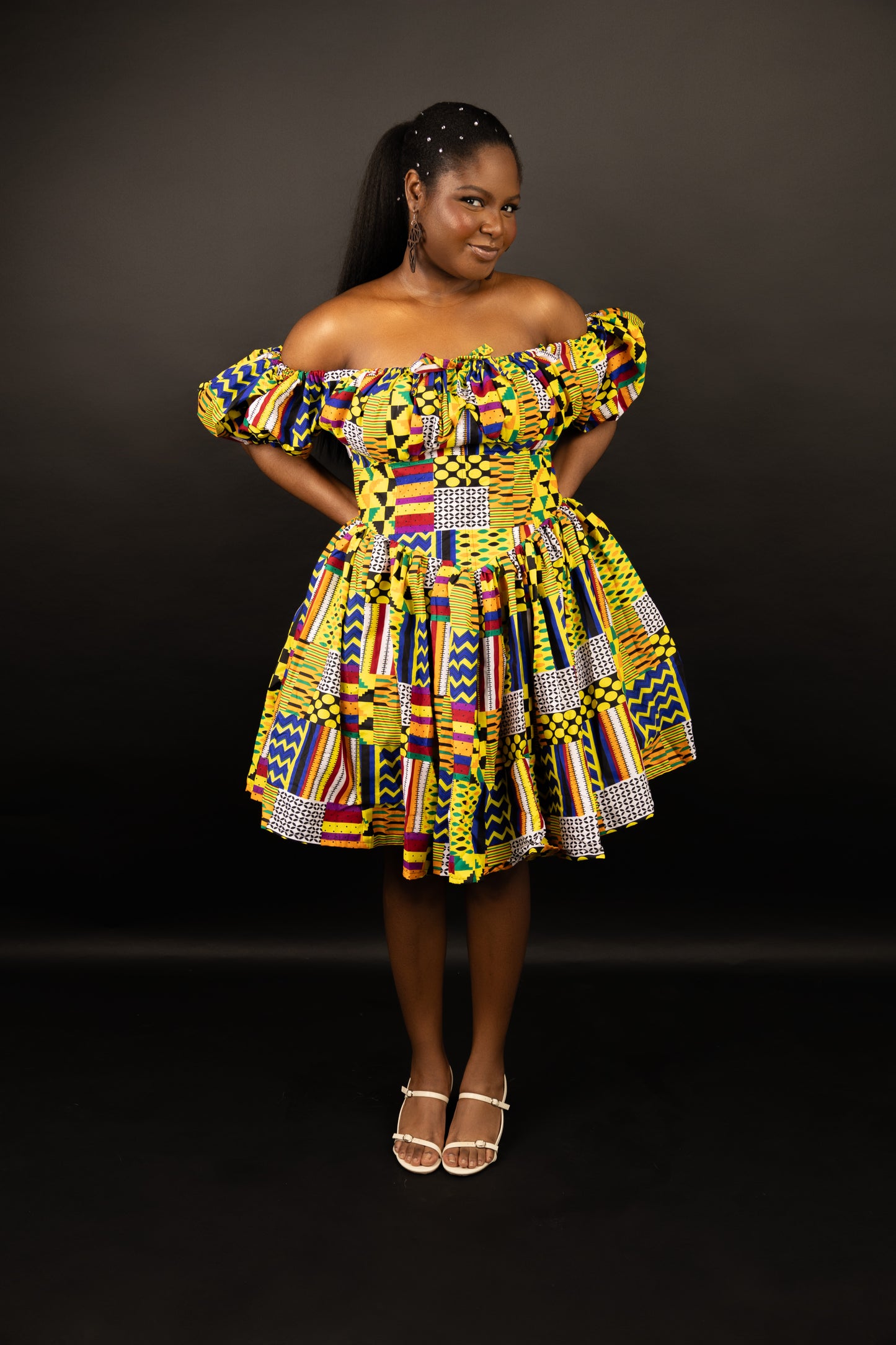 Rainbow Kente African Print Dress