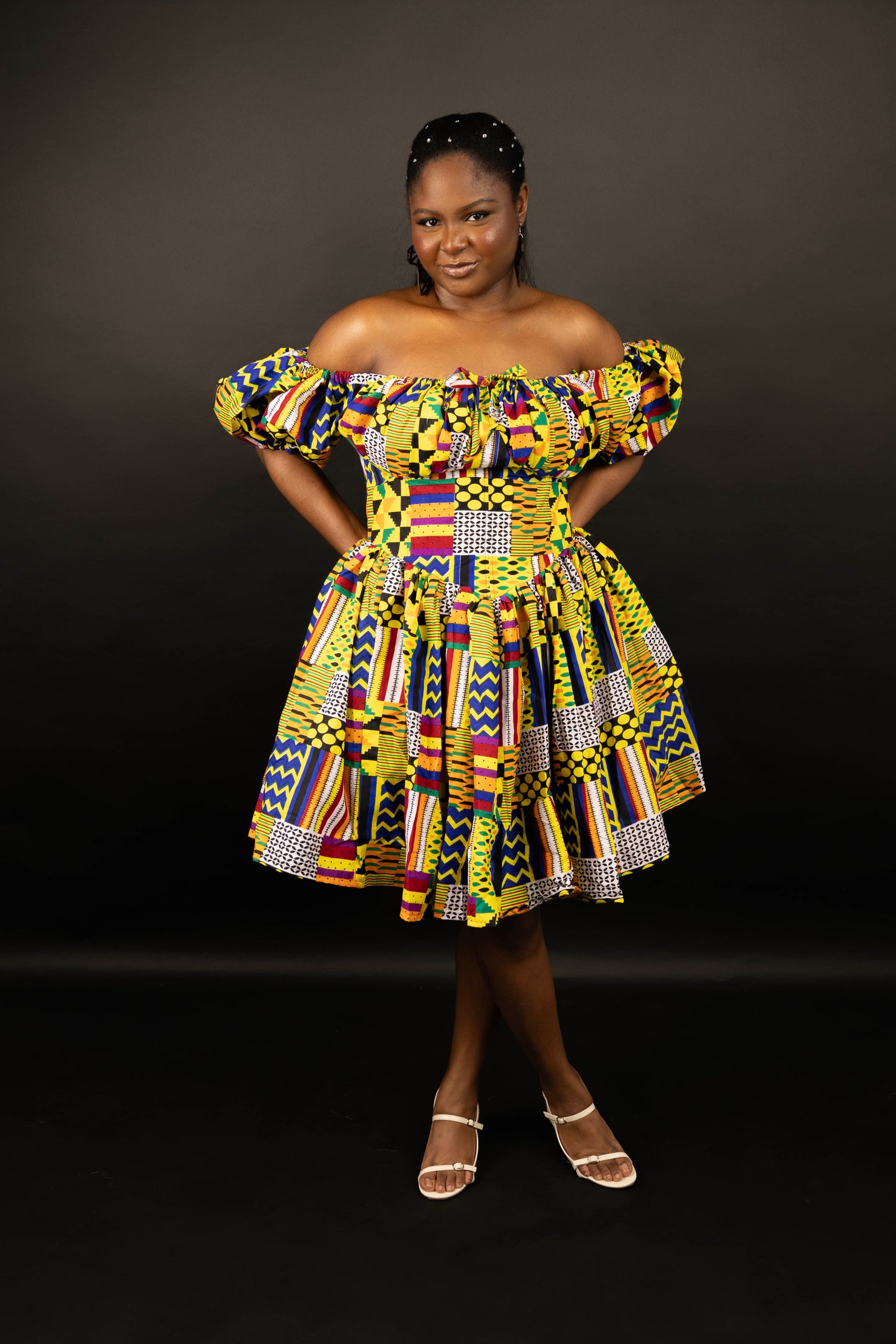 Rainbow Kente African Print Dress