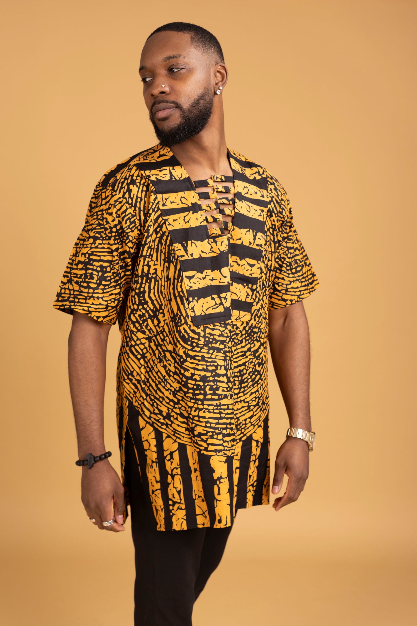 Fola African Print Kaftan Top