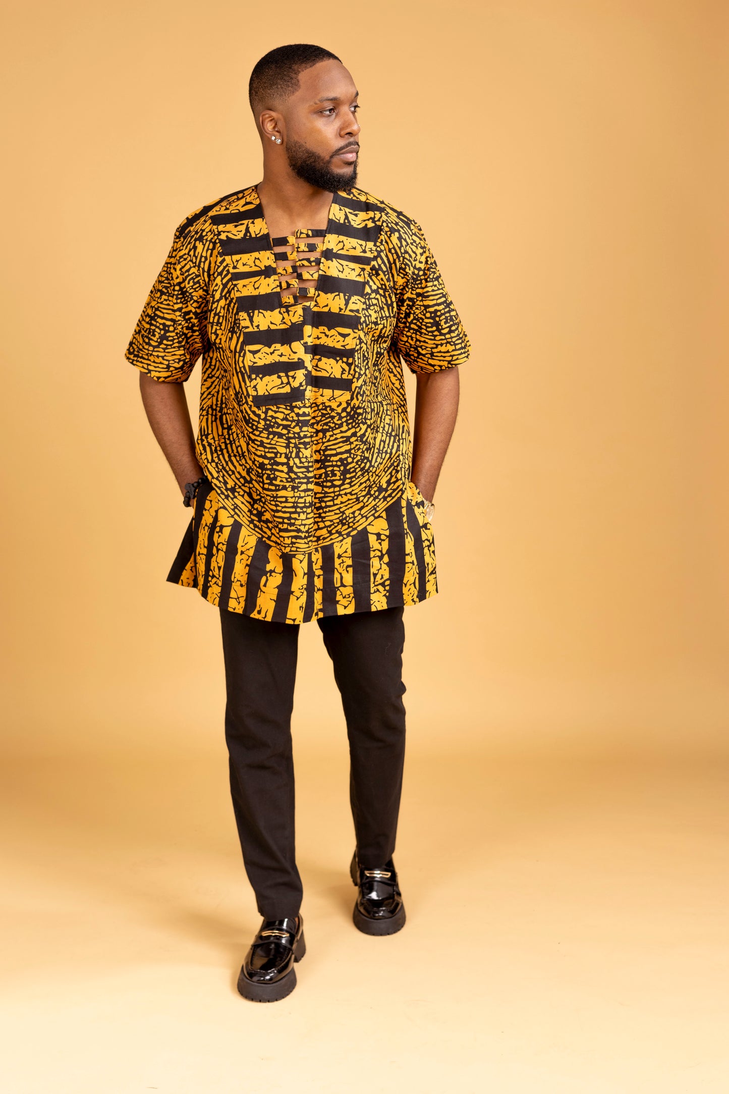 Fola African Print Kaftan Top