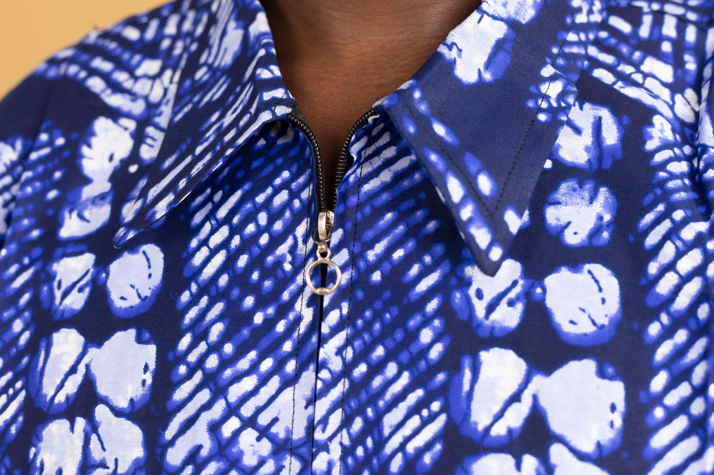 Tomiwa African Print Zip Up Shirt