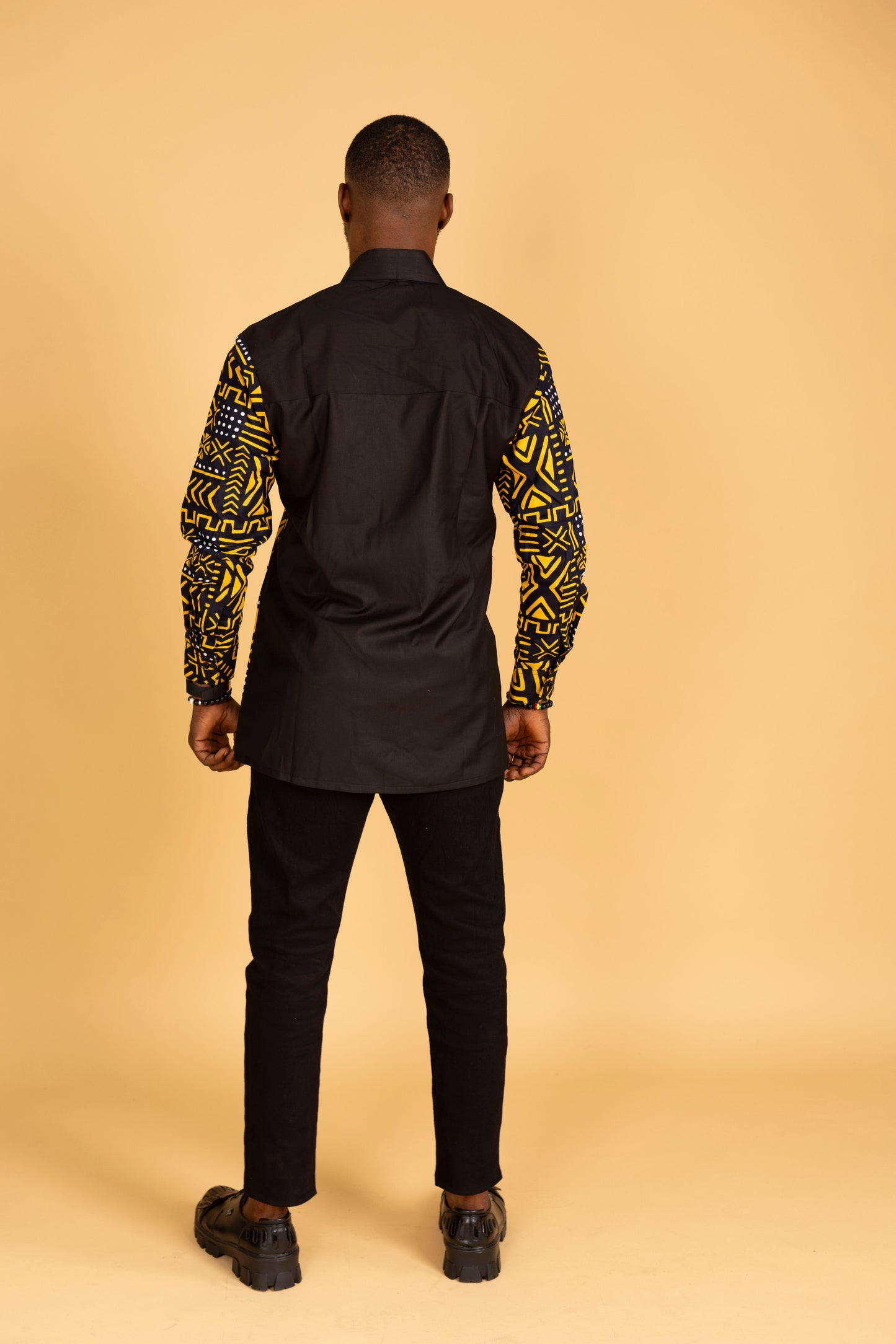 Femi African Print Side Panel Shirt