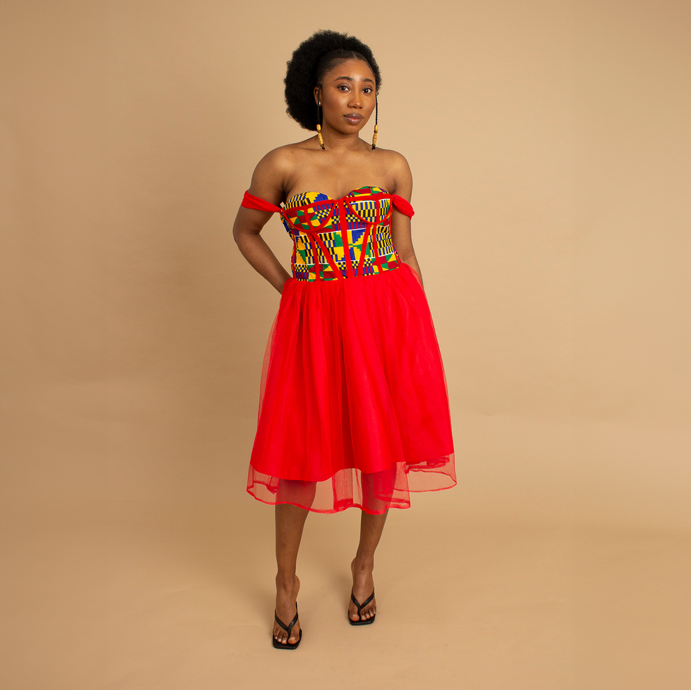 Maame Kente Corset Dress – Cultureville