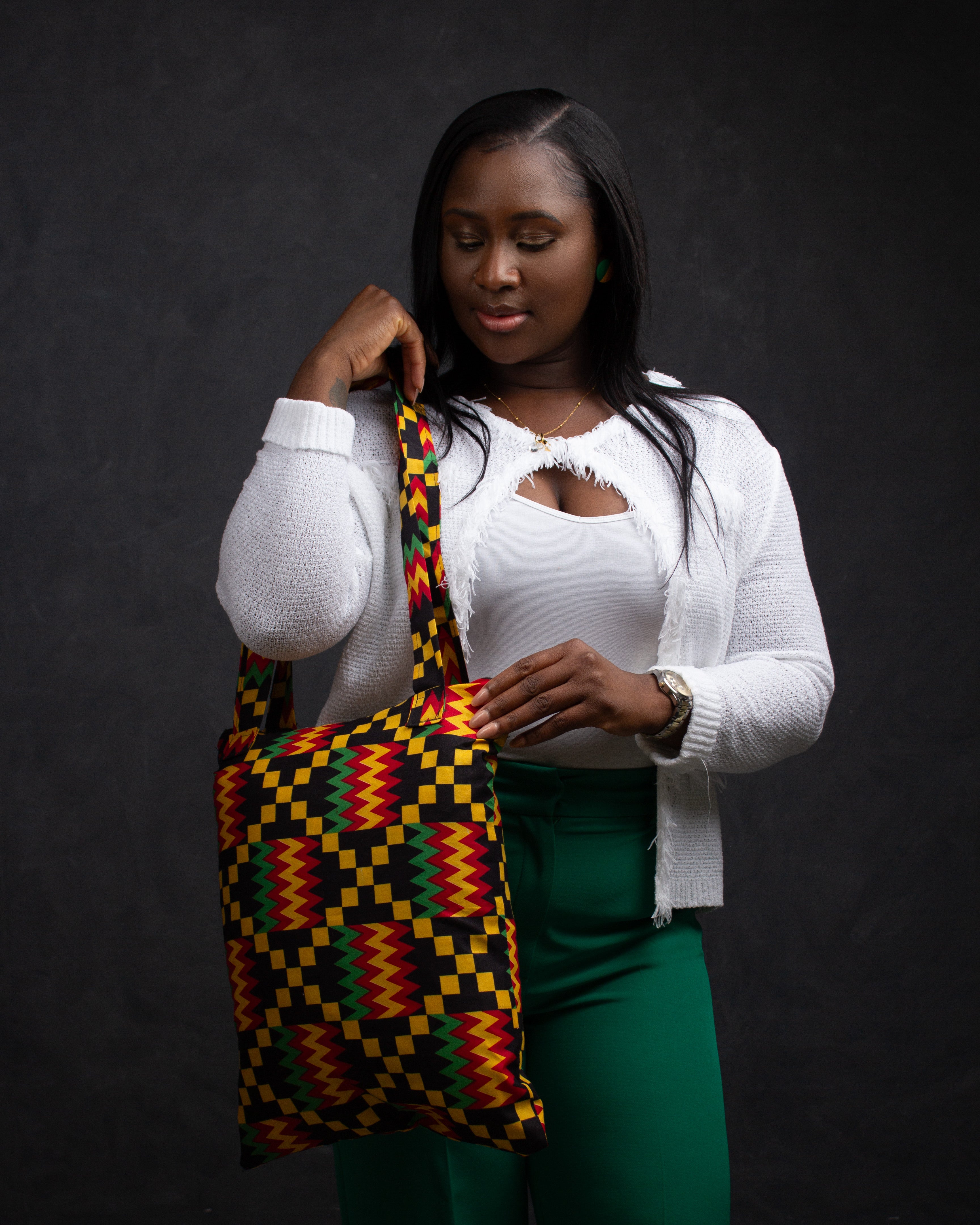 Kojo African Print Tote Bag Cultureville