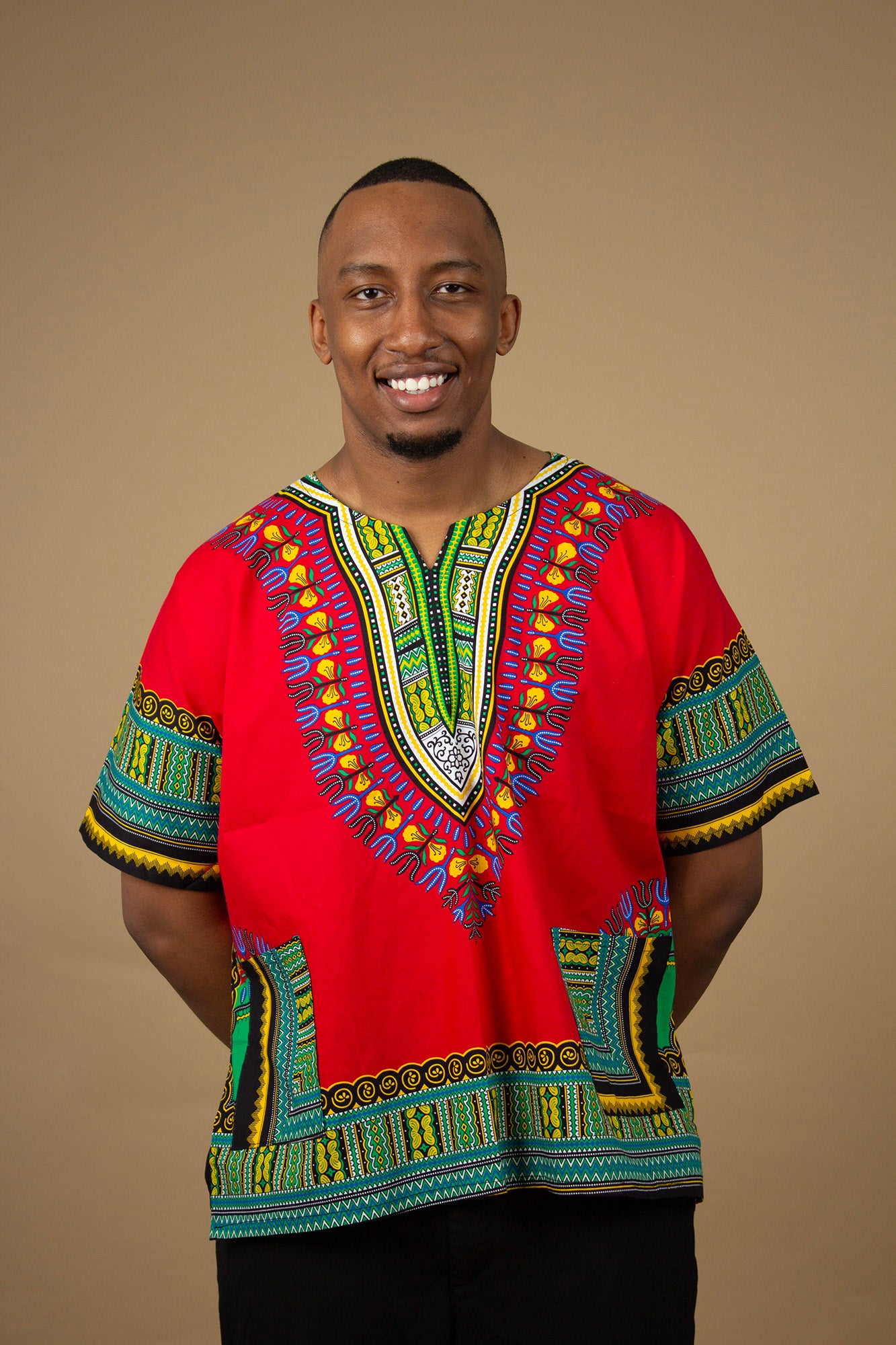 Fitted top dashiki shirt