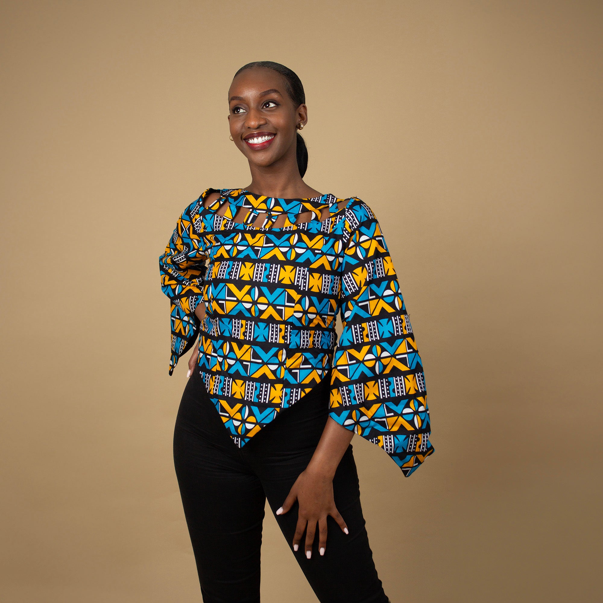 African print discount tops plus size