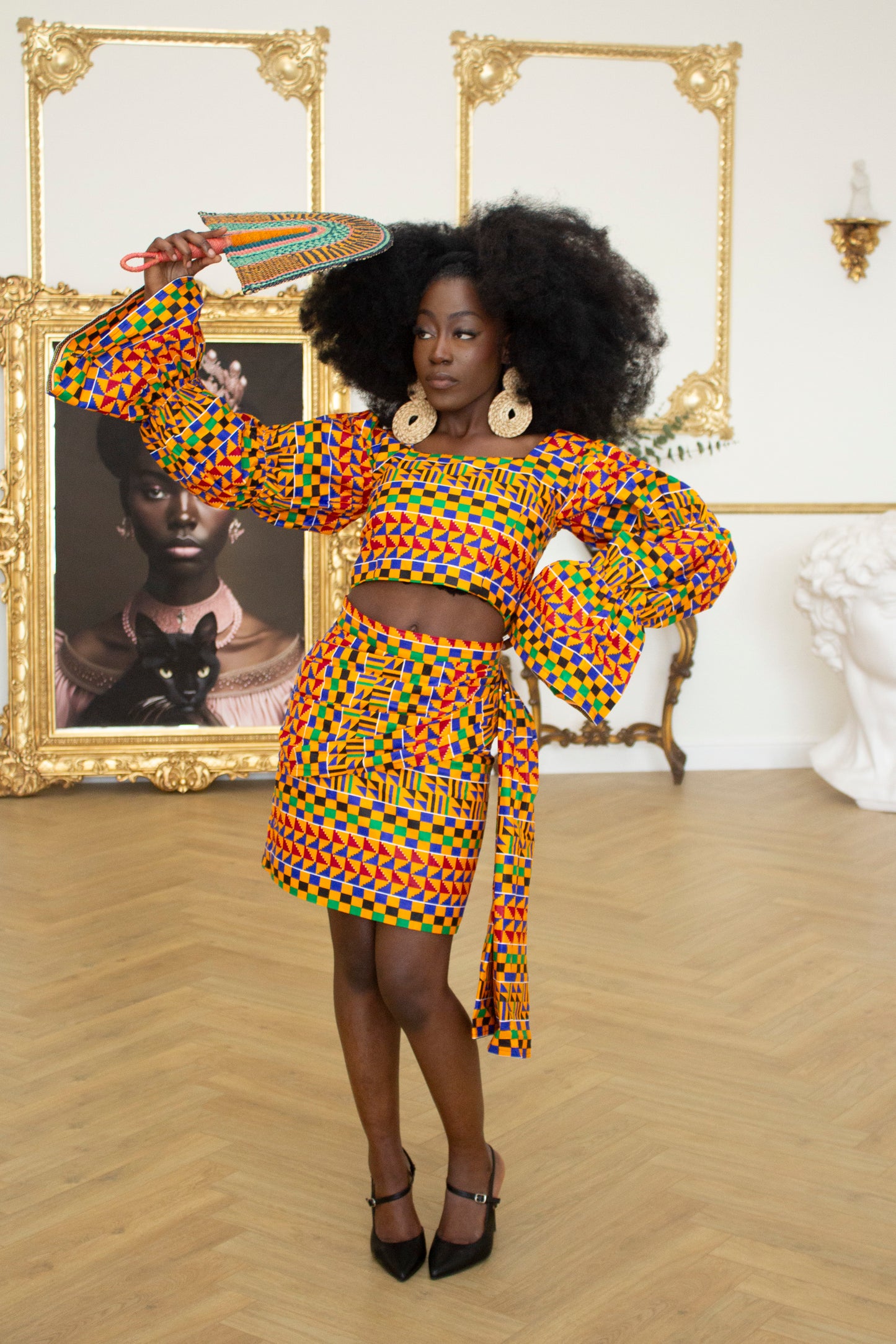 Afia Kente Drape Skirt