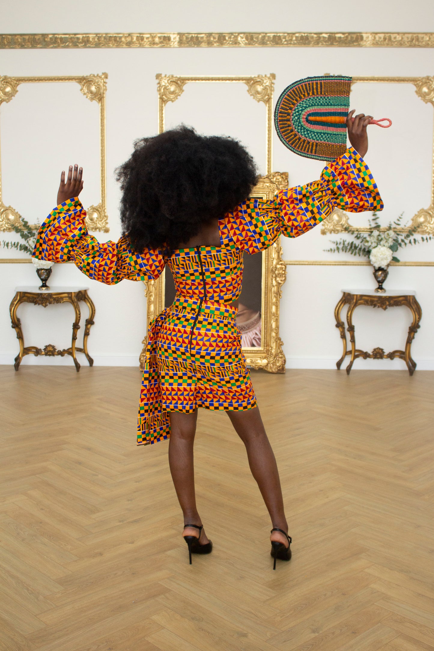 Afia Kente Drape Skirt