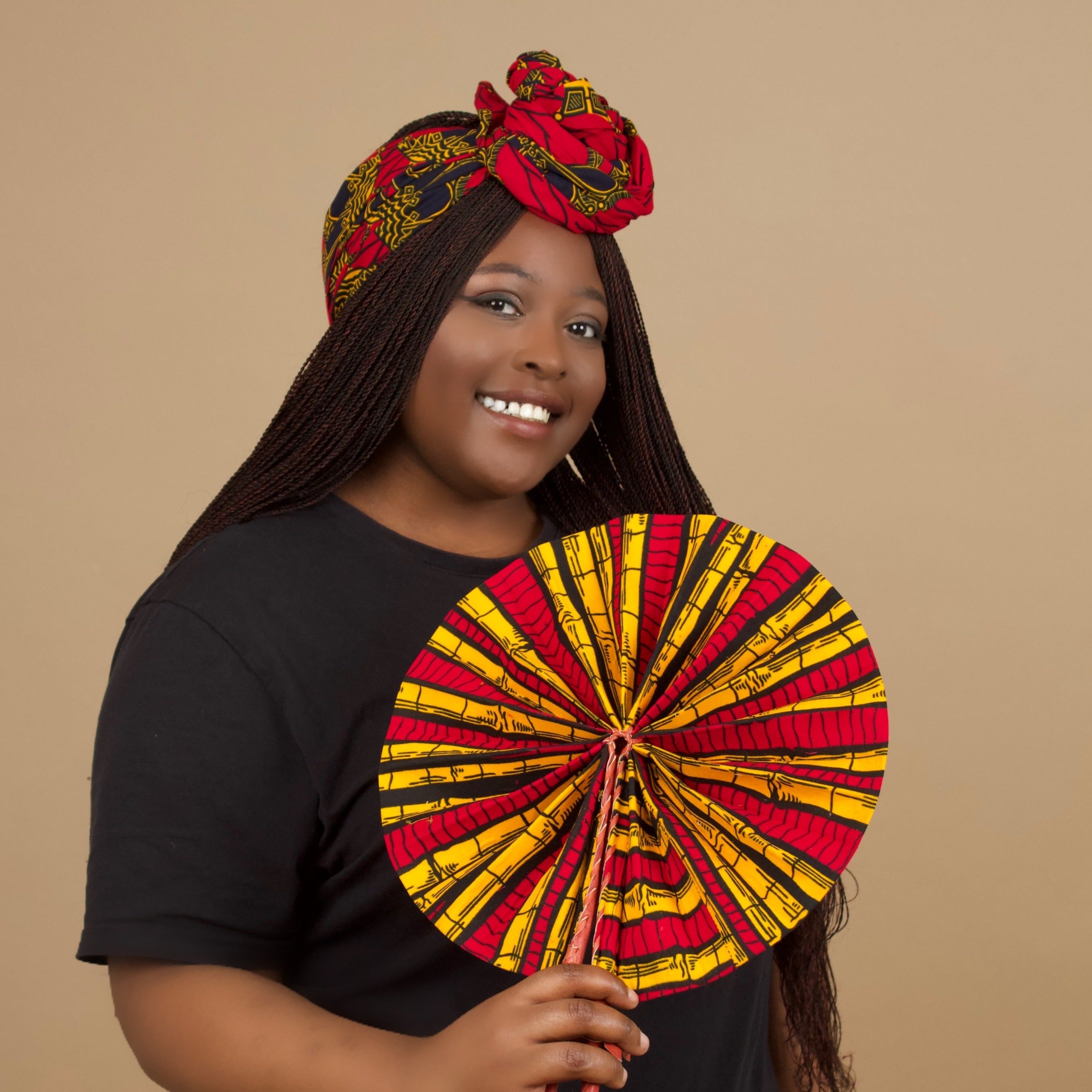 African print hot sale fan