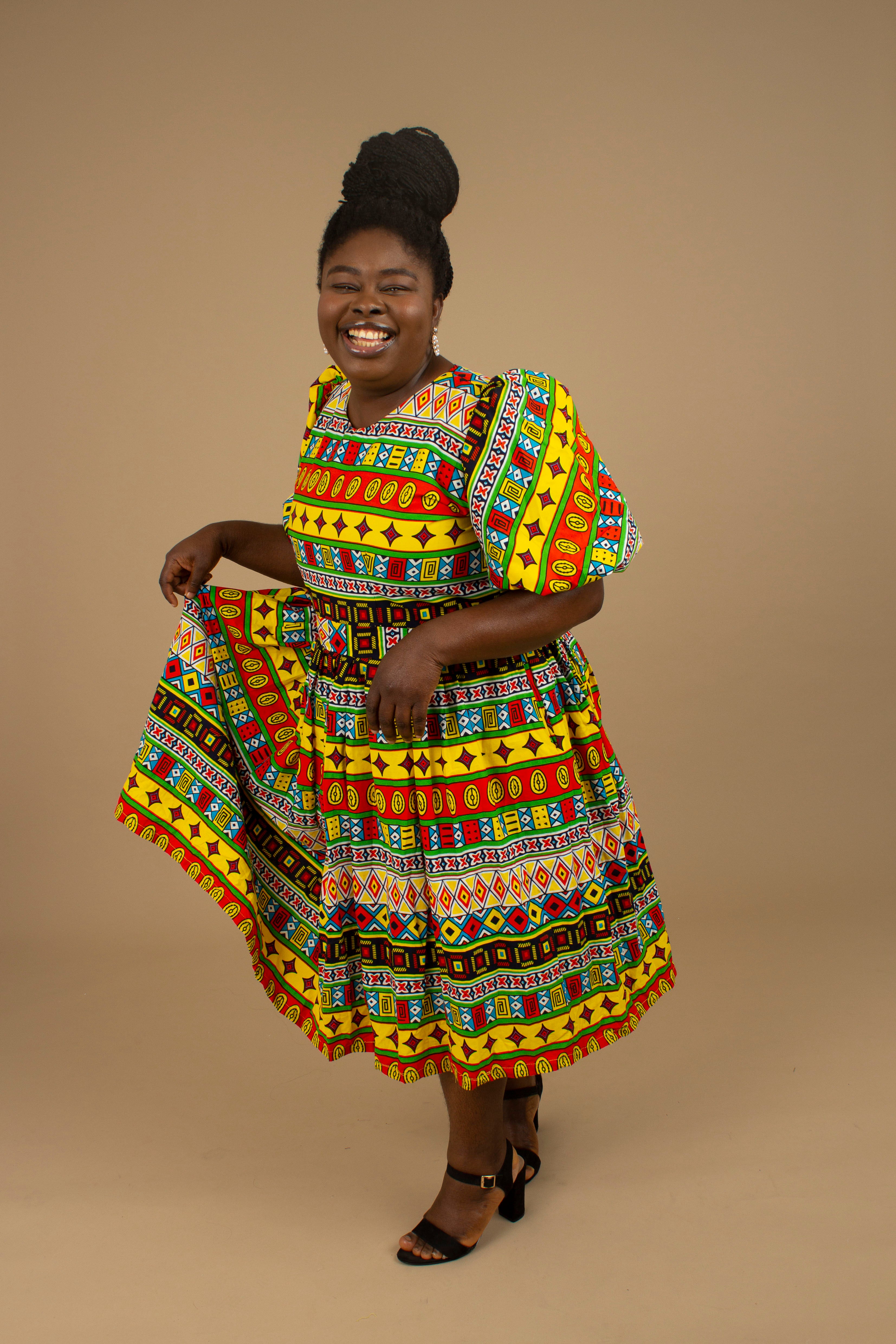 Multi coloured shop skater dress