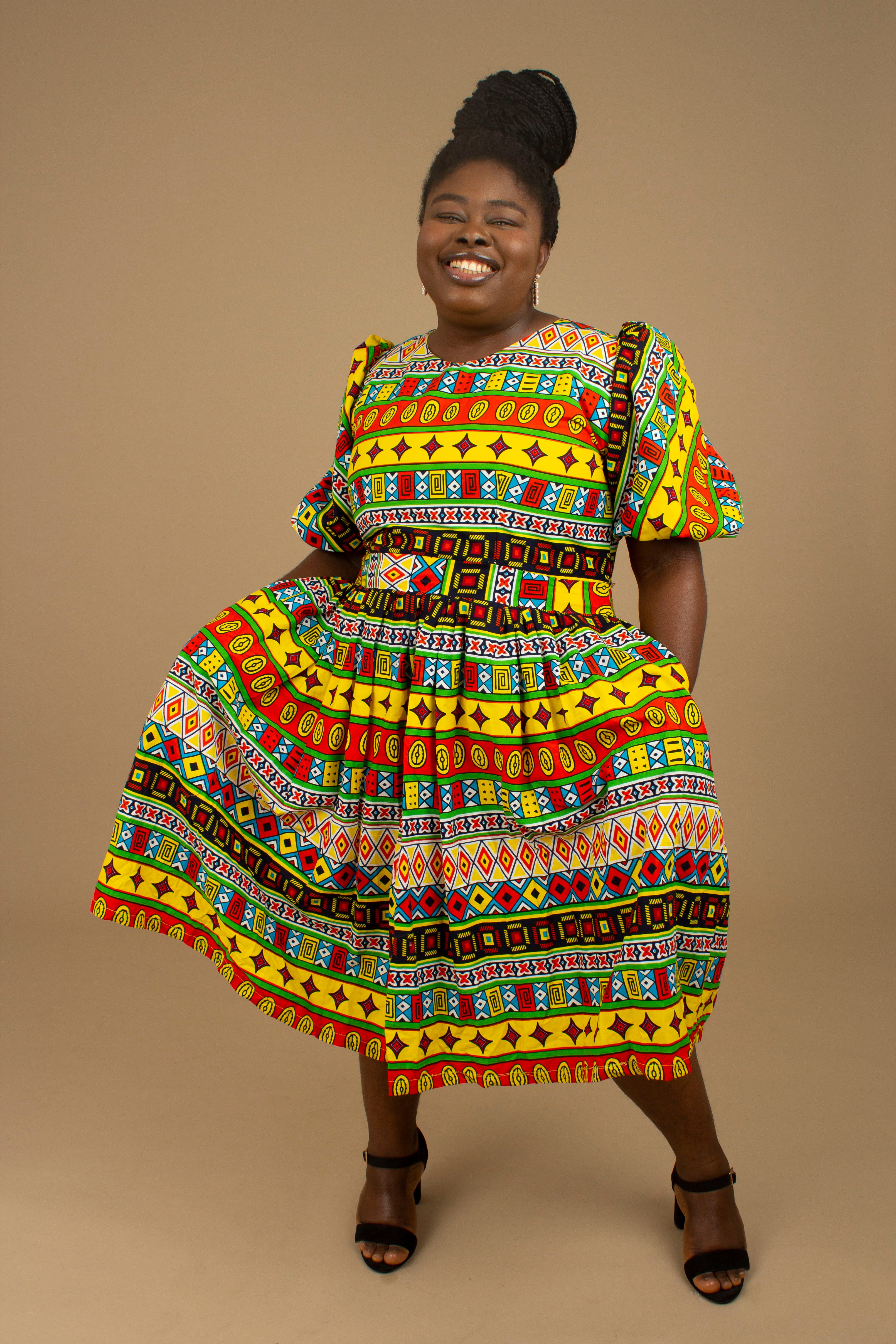 African skater dress clearance designs