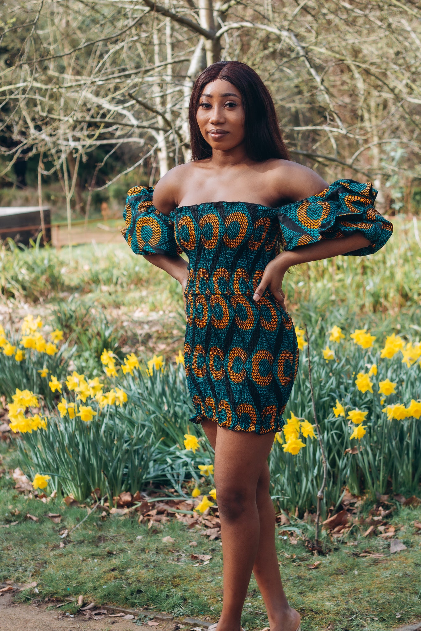 Off shoulder outlet dress ankara