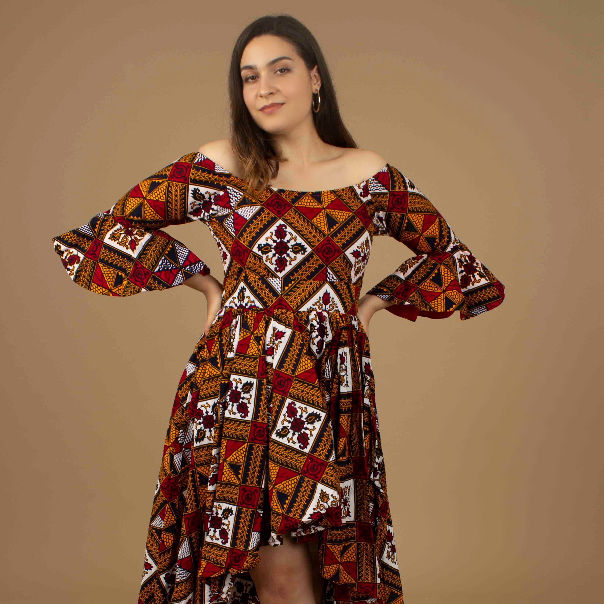 Ankara high best sale low dresses