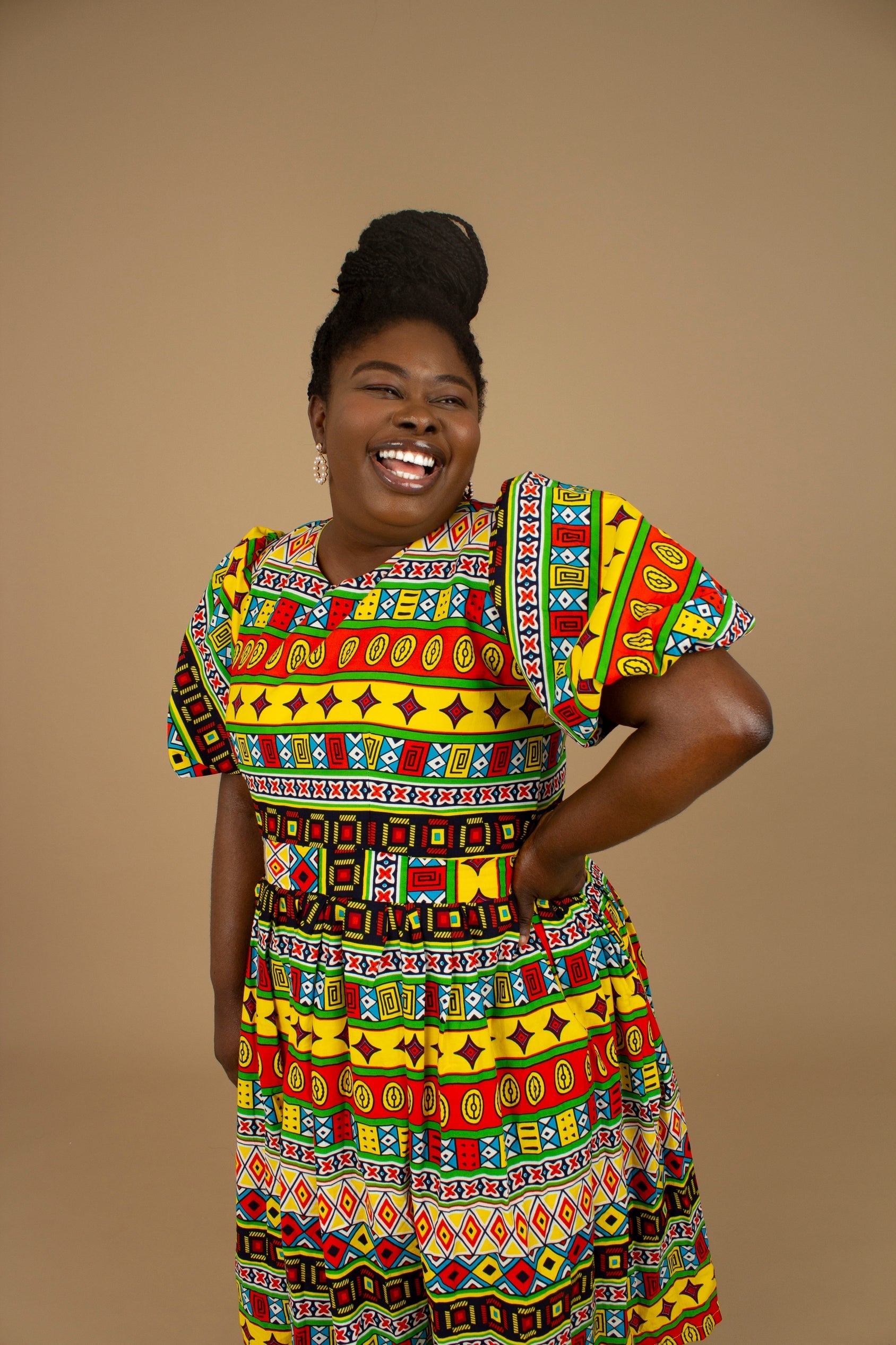 Akala African Print Skater Dress Cultureville