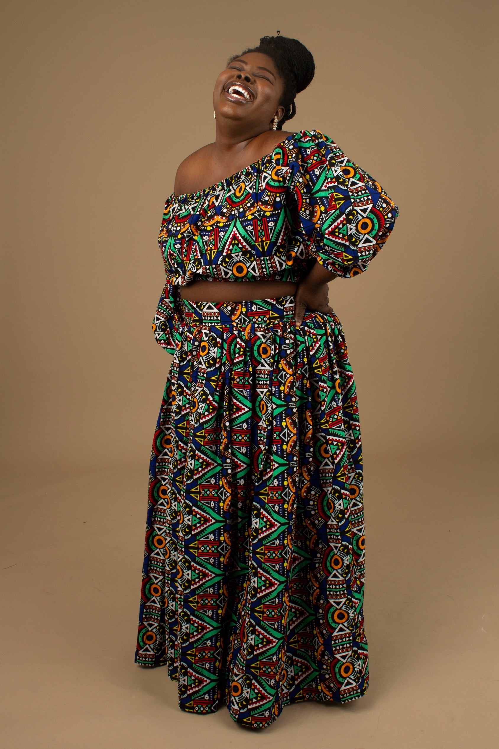 Plus size african print maxi skirt hotsell