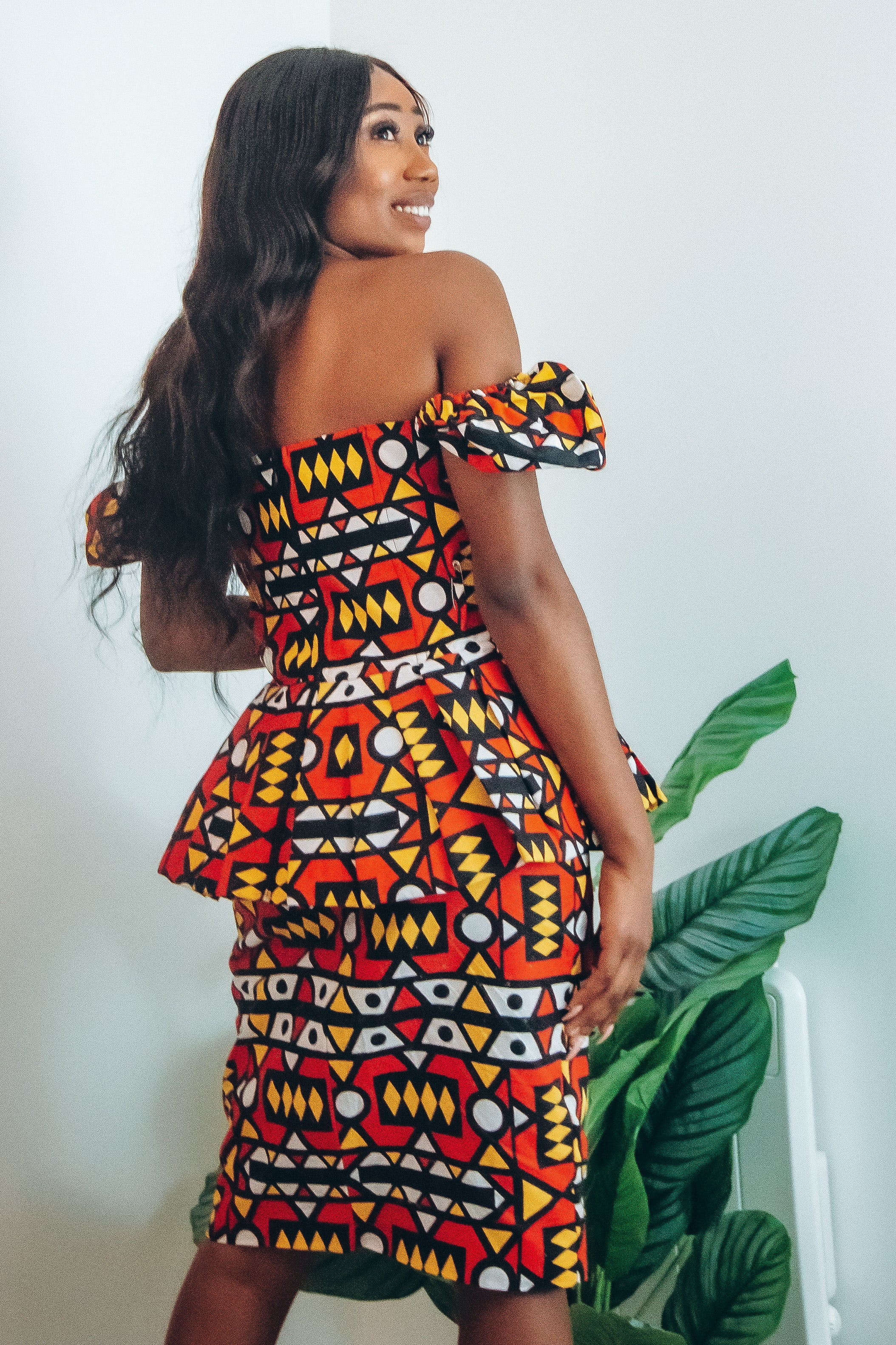 Pencil skirt 2024 ankara dress